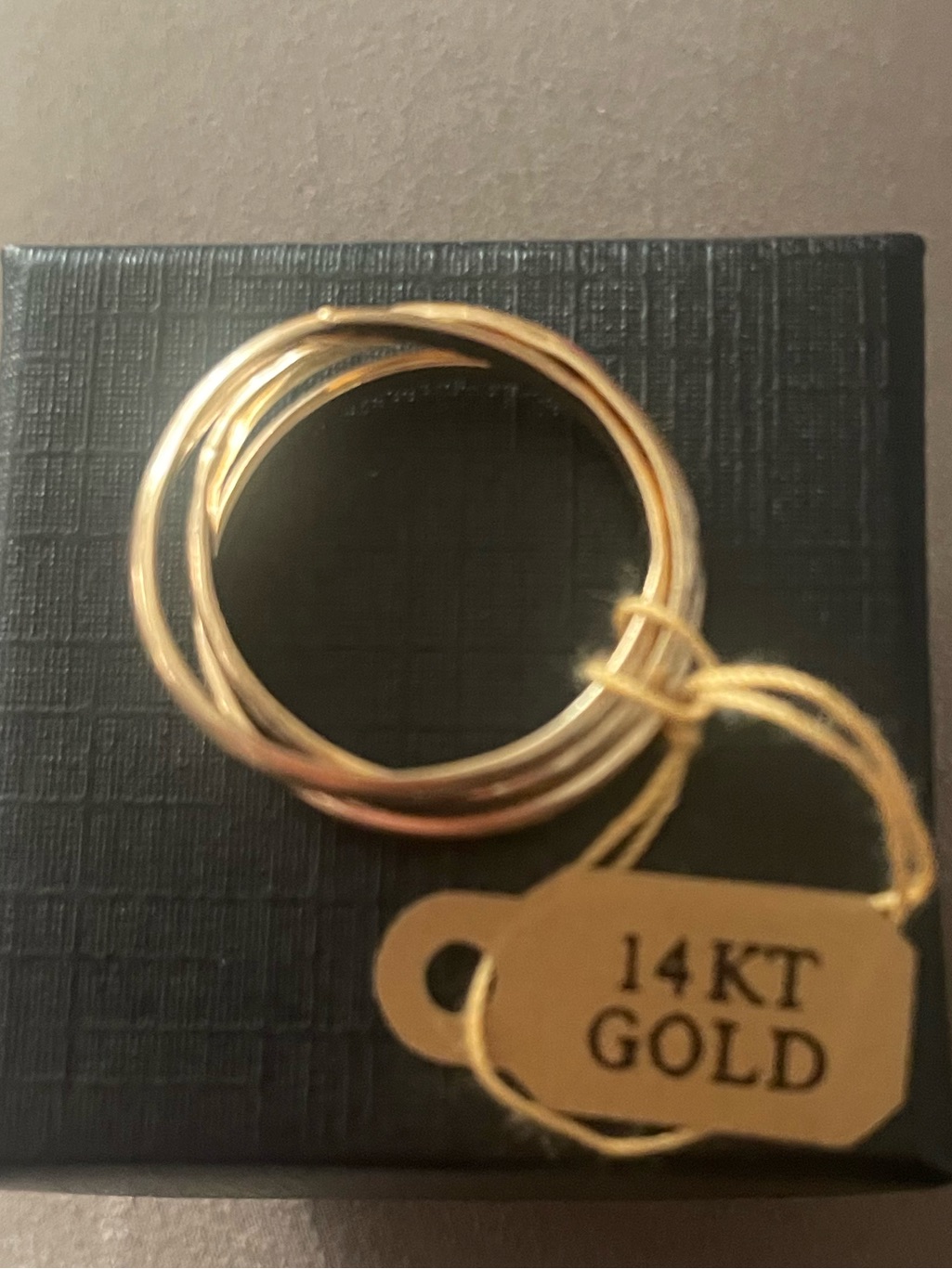 3 Thin Stacking Rings 14k Yellow Gold